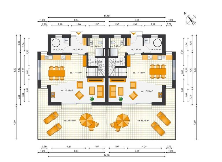 Doppelhaushälfte zum Kauf - Erstbezug 620.000 € 4 Zimmer 115 m² 432 m² Grundstück Nordstraße 68b Born a. Darß 18375