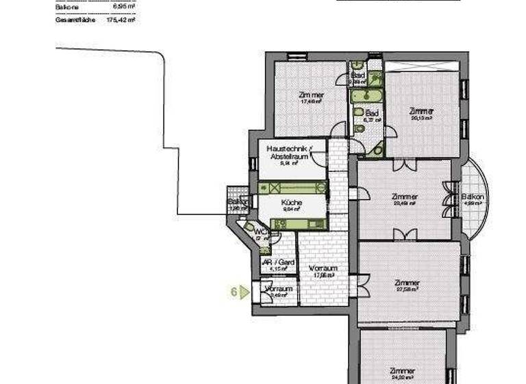 Wohnung zum Kauf 1.490.000 € 5 Zimmer 168,7 m² Wien 1130