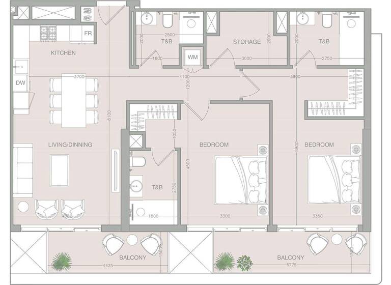 Wohnung zum Kauf provisionsfrei 425.177 € 3,5 Zimmer 122,4 m² Dubai 00000