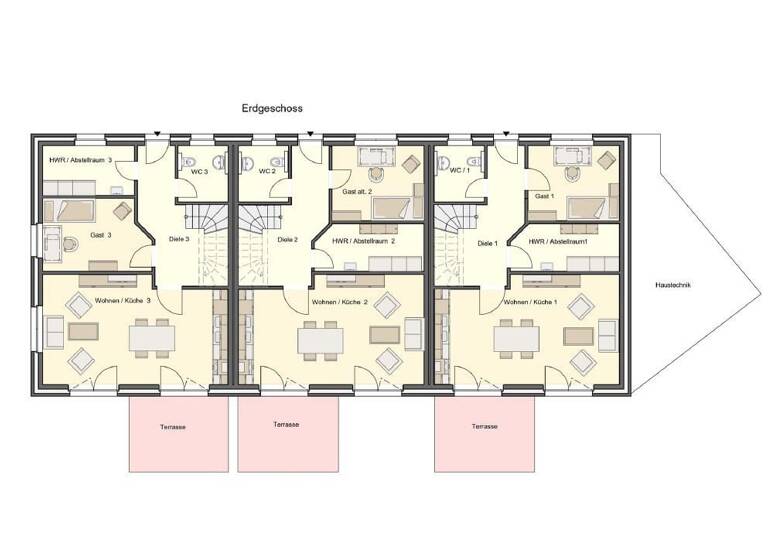 Reihenendhaus zur Miete 1.190 € 4 Zimmer 117 m²<br/>Wohnfläche Westerholt 26556