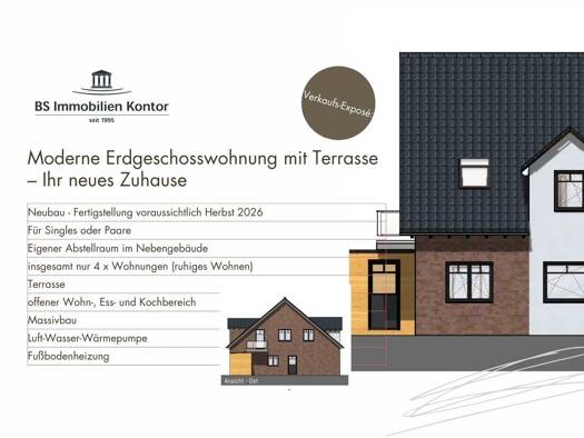 Wohnung zum Kauf - Erstbezug 248.000 € 3 Zimmer 75,1 m² Beschotenweg Weener 26826