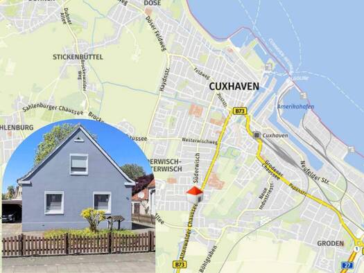 Einfamilienhaus zum Kauf 229.000 € 4,5 Zimmer 119 m² 724 m² Grundstück Altenwalder Chaussee 93 Cuxhaven 27474