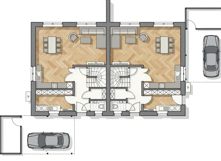 Doppelhaushälfte zum Kauf provisionsfrei 372.500 € 4 Zimmer 108,5 m² 300 m² Grundstück frei ab 01.03.2027 Ostgroßefehn Großefehn 26629
