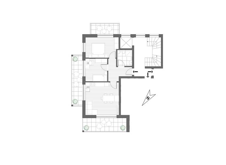 Wohnung zum Kauf 545.000 € 3 Zimmer 52,9 m² 1. Geschoss Plan 1 Moos im Passaier 39013
