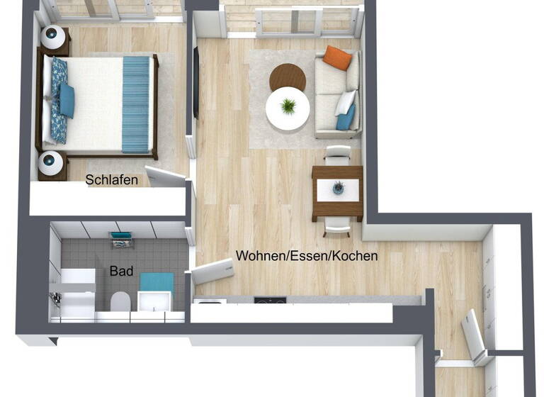 Wohnung zur Miete - Erstbezug 850 € 2 Zimmer 52 m² 3. Geschoss frei ab 01.05.2026 Altranstädter Straße 22 Kleinzschocher Leipzig 04229