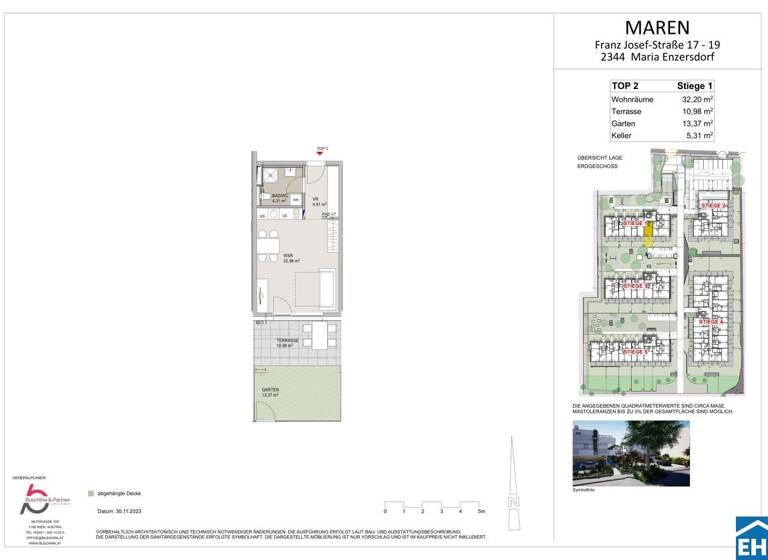 Studio zum Kauf 223.067 € 1 Zimmer 32,2 m² EG Franz Josef-Straße Maria Enzersdorf 2344