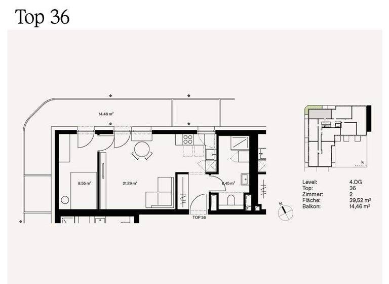 Wohnung zum Kauf - Erstbezug 310.000 € 2 Zimmer 39,5 m² 4. Geschoss Wien 1230