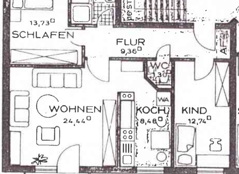Wohnung zum Kauf 185.000 € 3 Zimmer 78 m² 2. Geschoss Nordhausen 99734