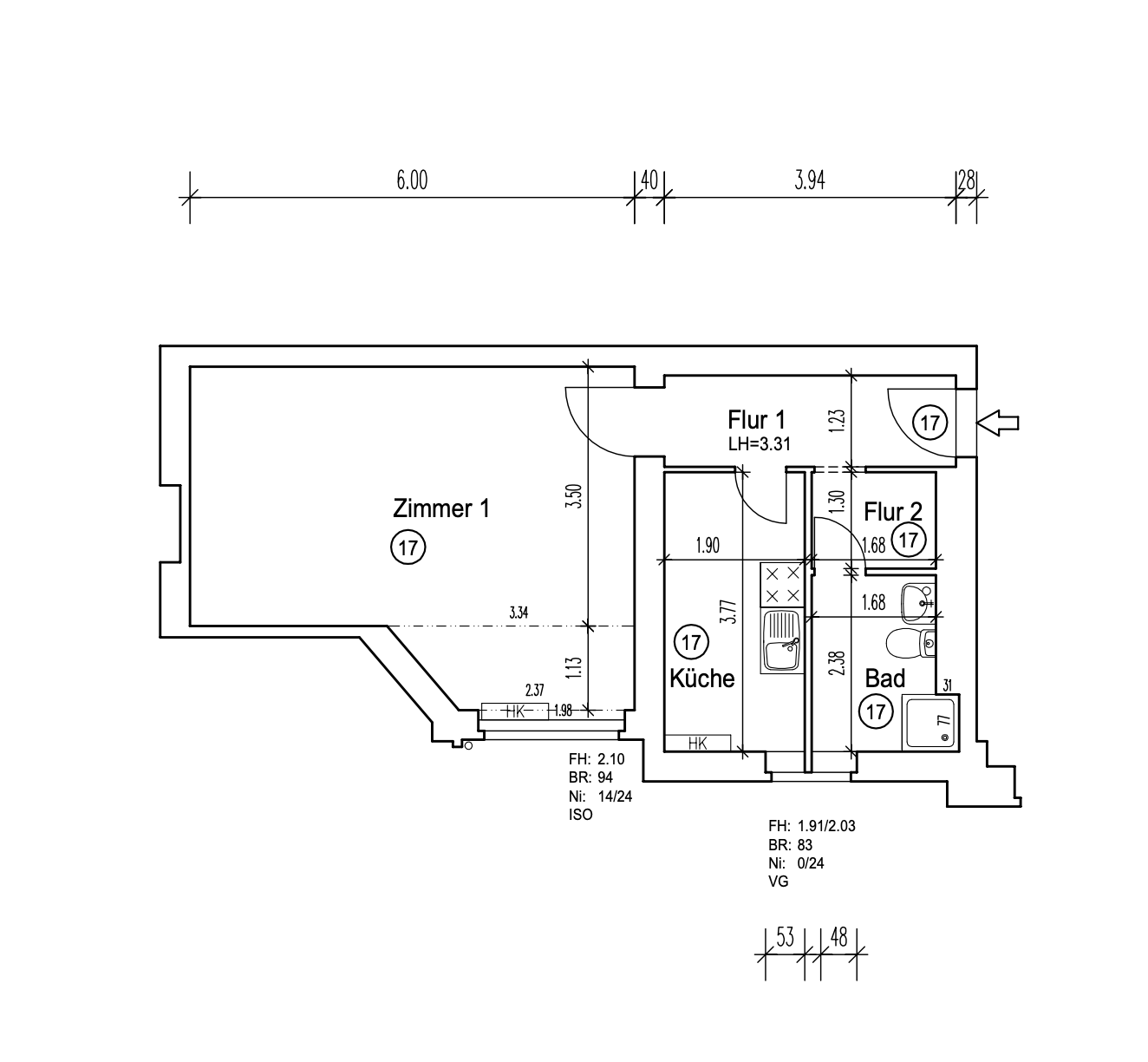 Wohnung zum Kauf 255.000 € 1 Zimmer 42,9 m²<br/>Wohnfläche 3.<br/>Geschoss Belziger Straße 29 Schöneberg Berlin 10823