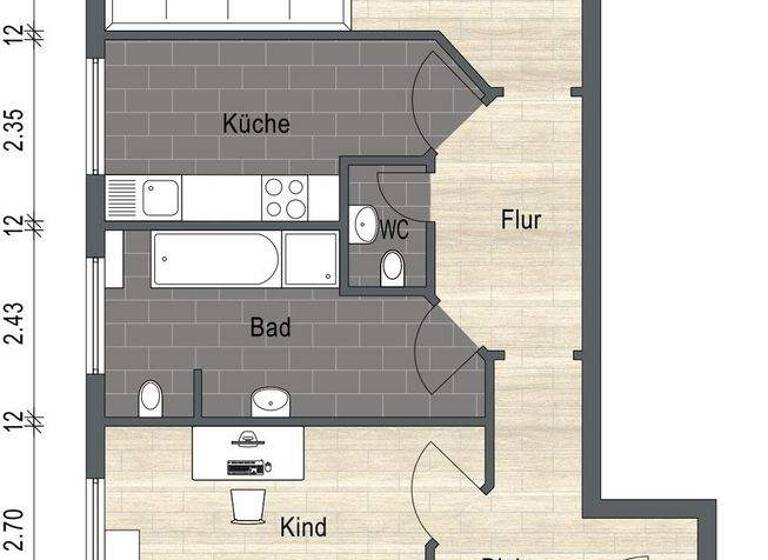 Wohnung zur Miete 1.320 € 3 Zimmer 106 m² EG Zentrum Ratingen/Mitte 40878