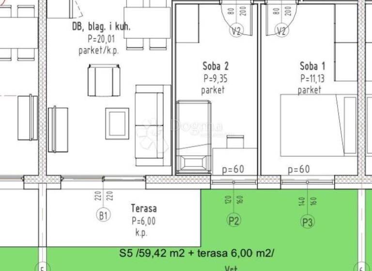 Wohnung zum Kauf 174.818 € 3 Zimmer 62 m² Velika Gorica
