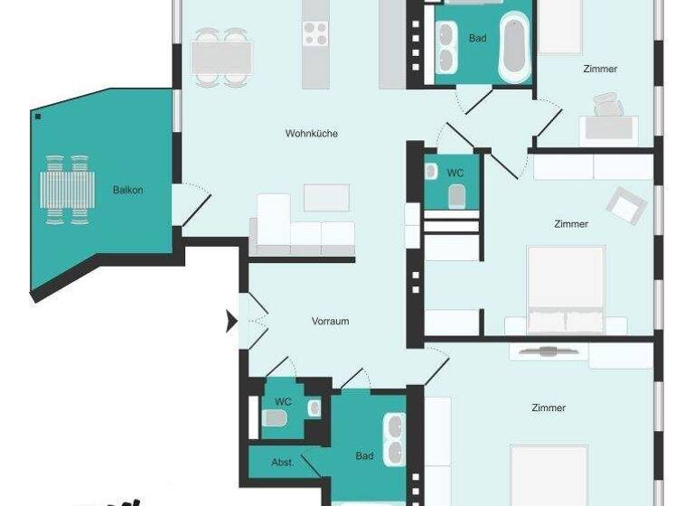 WG-Zimmer zum Kauf - Erstbezug 648.000 € 4 Zimmer 98,1 m² 1. Geschoss Wien,Rudolfsheim-Fünfhaus 1150