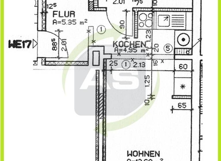 Wohnung zur Miete 255 € 2 Zimmer 41 m² 2. Geschoss frei ab sofort Mittelgrundstraße 66 Bahnhofsvorstadt Zwickau 08056