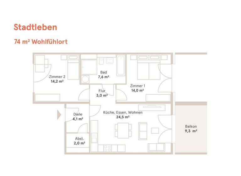 Wohnung zum Kauf - Erstbezug provisionsfrei 379.990 € 3 Zimmer 74 m² EG Kunigund-Niklasin-Straße 182 Gebersdorf Nürnberg 90449