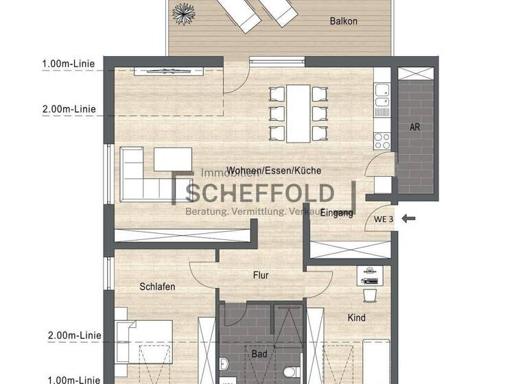 Wohnung zur Miete 1.020 € 3,5 Zimmer 101,8 m² 1. Geschoss frei ab 01.04.2026 Ingerkingen Schemmerhofen-Ingerkingen 88433