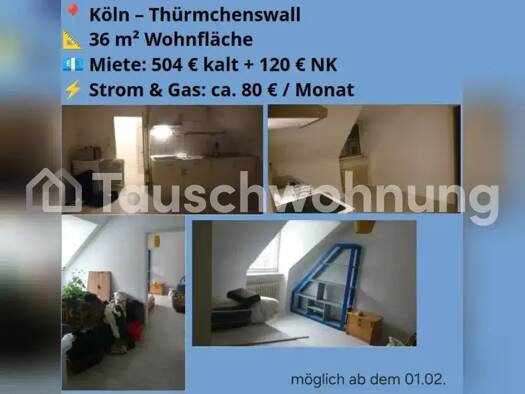 Wohnung zur Miete Tauschwohnung 850 € 3 Zimmer 55 m² EG Altstadt-Nord Köln 50670