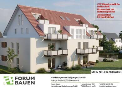 Wohnung zum Kauf provisionsfrei 418.500 € 3,5 Zimmer 85,4 m² 1. Geschoss Flözlingerstraße 5 Zimmern Zimmern ob Rottweil 78658