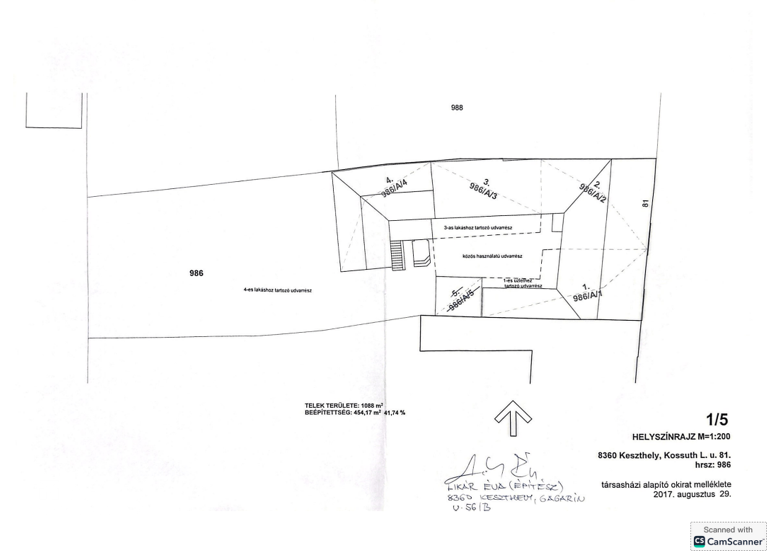 Stadthaus zur Miete 850 € 6 Zimmer 166 m² 800 m² Grundstück Kossuth Lajos utca 77 Keszthely 8360