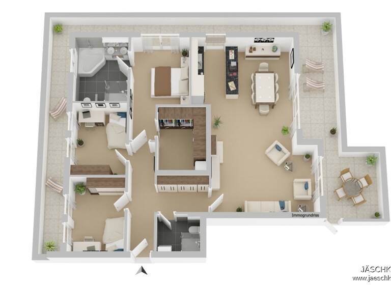 Penthouse zur Miete 1.850 € 5 Zimmer 137,4 m² 3. Geschoss frei ab 01.07.2026 Brand Aachen / Brand 52078