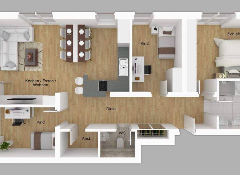 Wohnung zum Kauf - Erstbezug 335.000 € 4 Zimmer 98 m² frei ab sofort Faulbach 97906