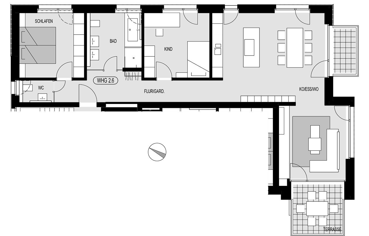 Wohnung zum Kauf provisionsfrei 572.727 € 3,5 Zimmer 105,7 m²<br/>Wohnfläche 2.<br/>Geschoss Hindenburgstraße 43 Langenau Langenau 89129