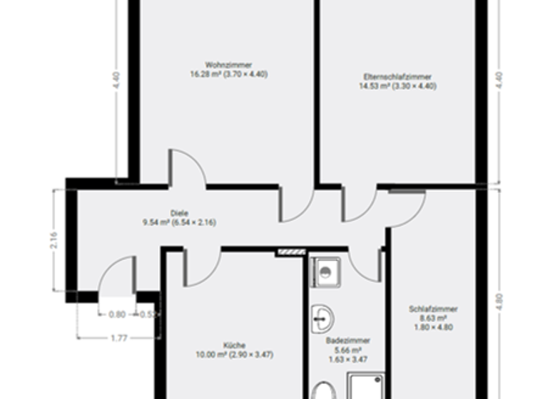 Wohnung zur Miete 610 € 2,5 Zimmer 69,3 m² 3. Geschoss frei ab 01.05.2026 Weißenburger Straße 21 Geestemünde Bremerhaven 27570