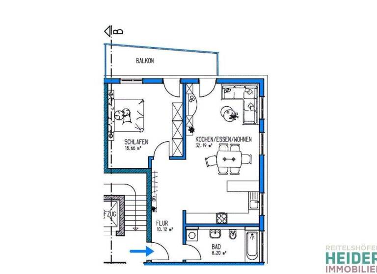 Wohnung zur Miete 900 € 2 Zimmer 70,9 m² 2. Geschoss Ansbach 91522