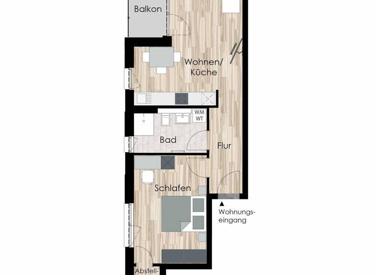 Wohnung zum Kauf - Erstbezug provisionsfrei 169.000 € 2 Zimmer 55,9 m² EG frei ab sofort Johann-Sebastian-Bach-Straße 12 Ohrdruf 99885