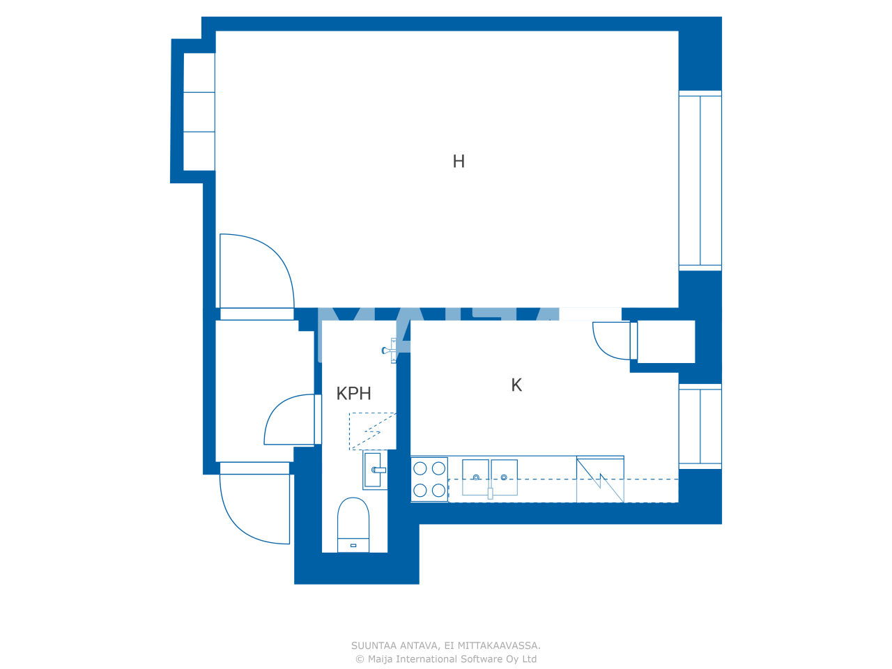 Studio zum Kauf 139.000 € 1 Zimmer 37,5 m²<br/>Wohnfläche 3.<br/>Geschoss Pyynikintie 15-17 Tampere 33230