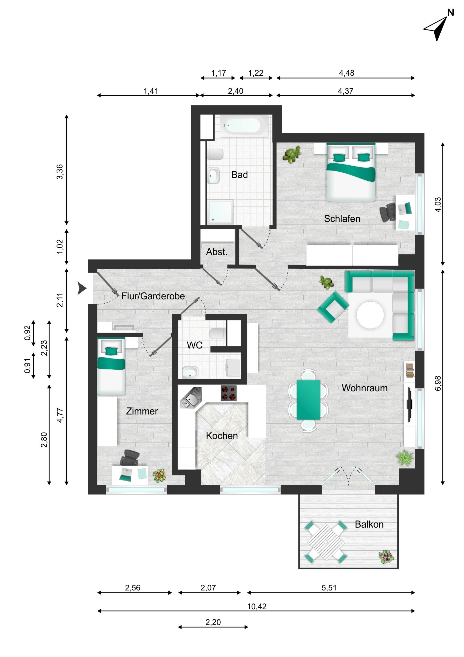 Wohnung zum Kauf 455.000 € 3 Zimmer 103 m²<br/>Wohnfläche 2.<br/>Geschoss Heidingsfeld Würzburg 97084