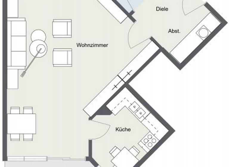 Wohnung zum Kauf provisionsfrei 298.500 € 1,5 Zimmer 56,4 m²<br/>Wohnfläche 2.<br/>Geschoss Bad Aibling Bad Aibling 83043