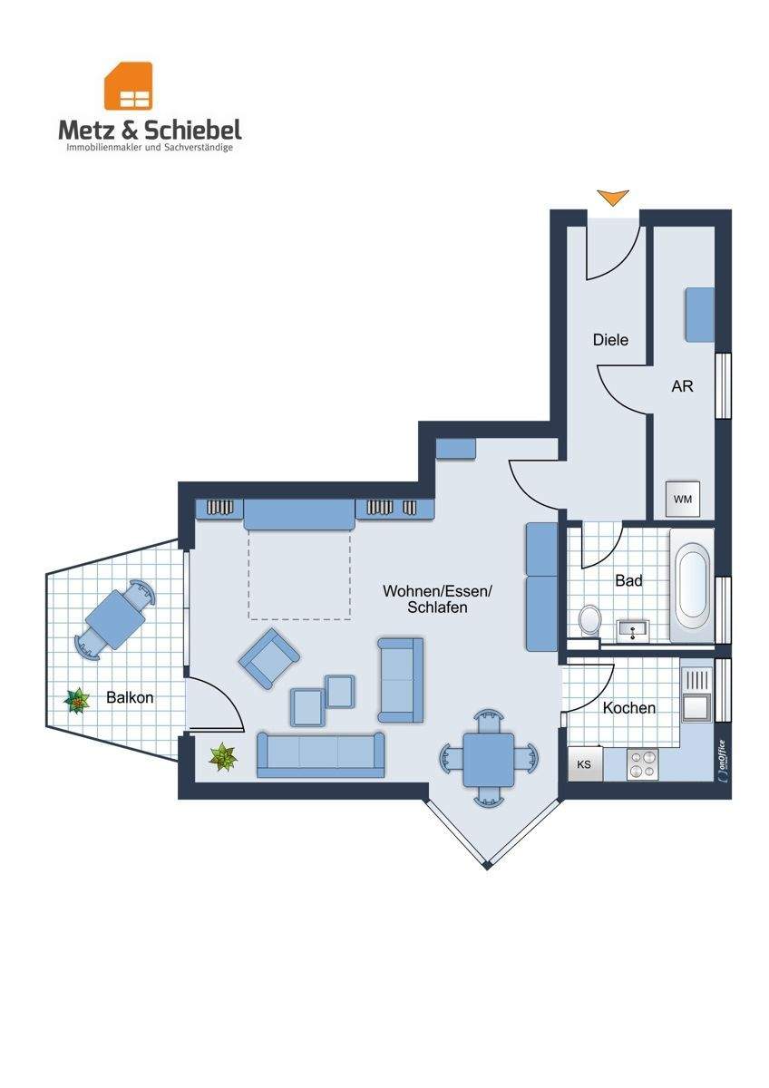 Immobilie in Schlangenbad - Die perfekte Kapitalanlage in Georgenborn!  1 Zimmer, Küche, Bad, Balkon, 53 m², TG-Platz + Mieter. - Bild 2
