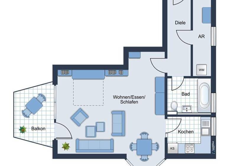 Studio zum Kauf 140.000 € 1 Zimmer 53 m² 1. Geschoss Georgenborn Schlangenbad / Georgenborn 65388