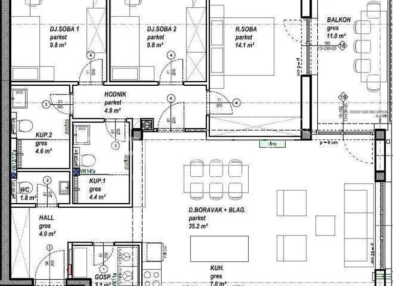Wohnung zum Kauf 291.760 € 4 Zimmer 98 m² 1. Geschoss Cakovec