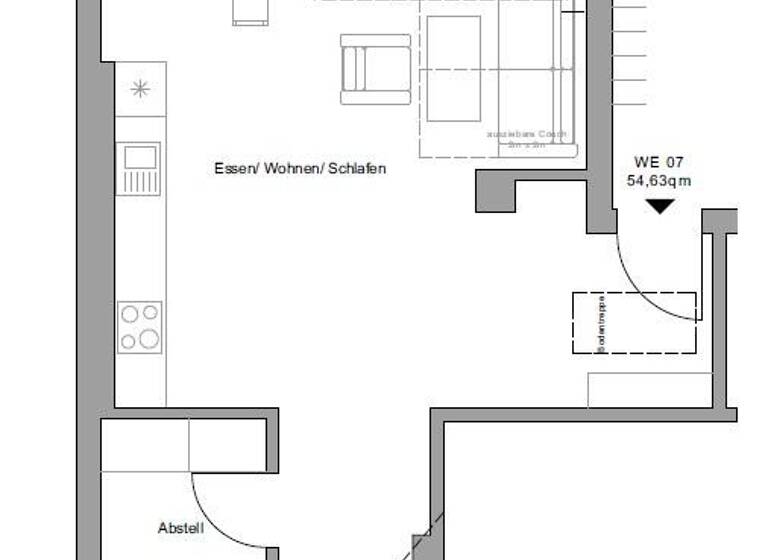 Studio zur Miete 520 € 1 Zimmer 54,6 m² 3. Geschoss frei ab 01.05.2026 Rathenaustraße 26 Krämpfervorstadt Erfurt 99085