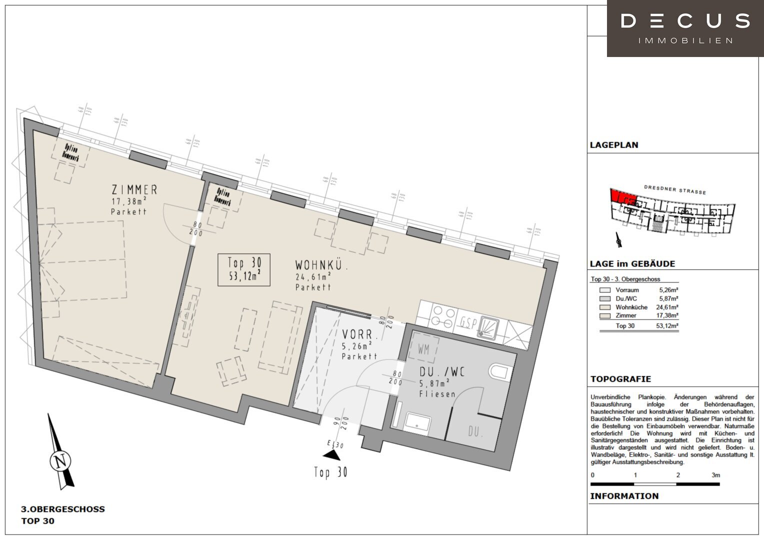 Wohnung zur Miete 709 € 2 Zimmer 53,1 m²<br/>Wohnfläche 3.<br/>Geschoss 15.02.2025<br/>Verfügbarkeit Wien 1200