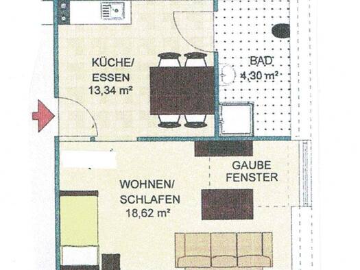 Wohnung zur Miete 495 € 1,5 Zimmer 37 m² 2. Geschoss Unterwaldhausen 88379