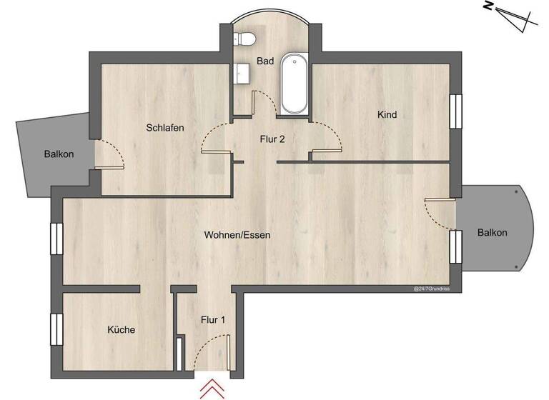 Wohnung zum Kauf provisionsfrei 279.000 € 3,5 Zimmer 81 m² 2. Geschoss Haselmühl Kümmersbruck 92245