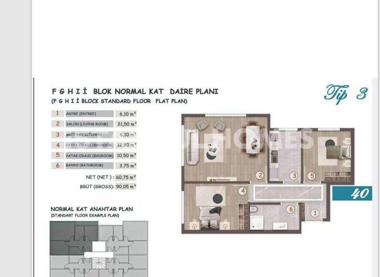 Wohnung zum Kauf 152.000 € 2 Zimmer 75 m² EG Istanbul 34500
