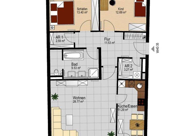 Wohnung zum Kauf provisionsfrei 649.000 € 3 Zimmer 94 m² 2. Geschoss Franz-Marc-Straße 1 Puchheim Bahnhof Puchheim-Bahnhof 82178