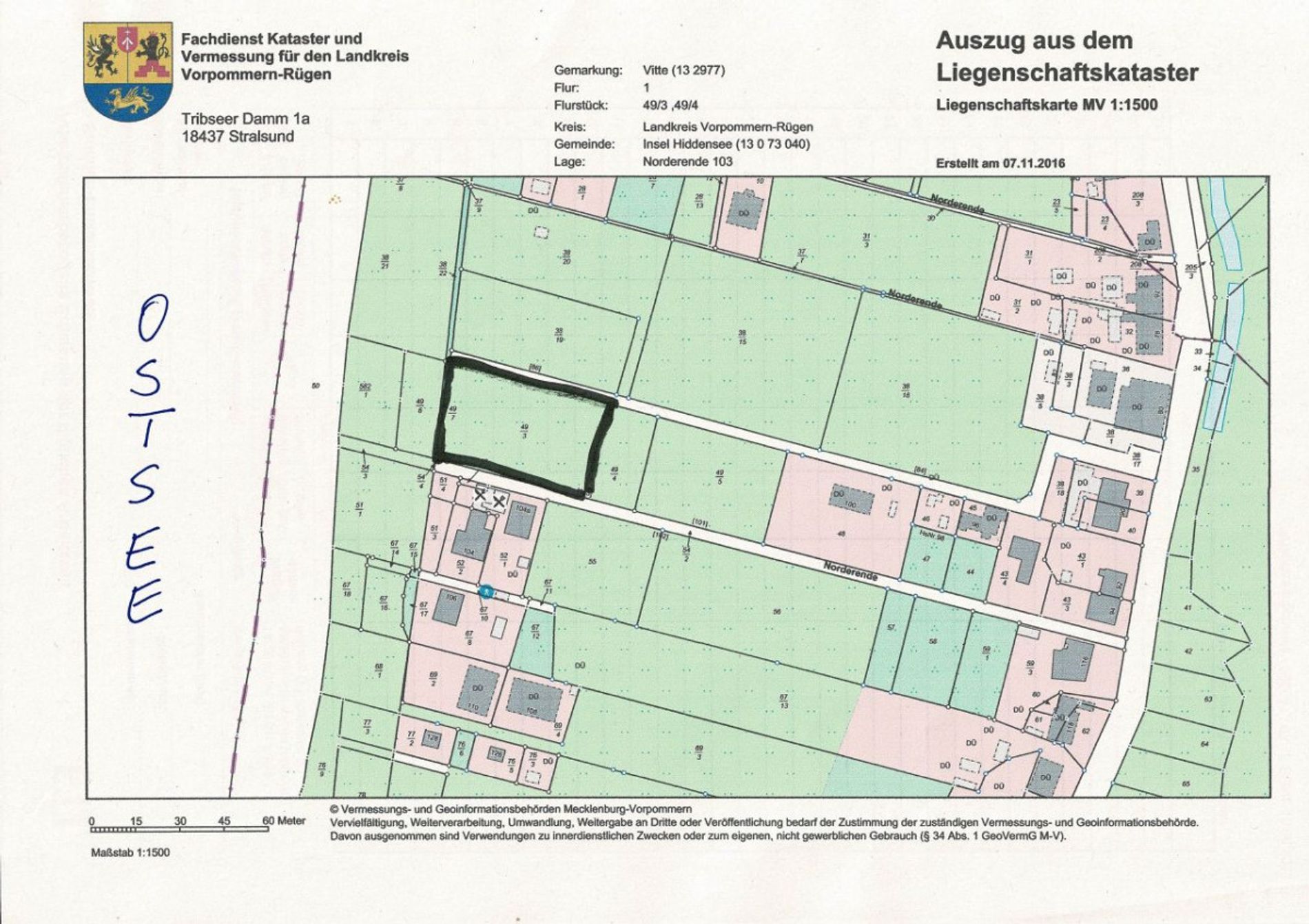 Grundstück zum Kauf 1.500.000 € 1.761 m²<br/>Grundstück Neuendorf, Hiddensee Vitte auf Hiddensee 18565