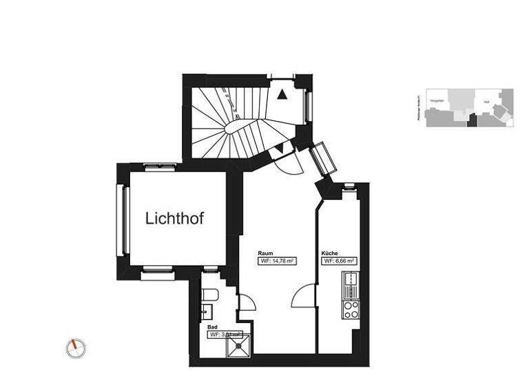Studio zum Kauf als Kapitalanlage geeignet 135.000 € 1 Zimmer 25,5 m² Pfalzburger Str. 51 Wilmersdorf Berlin 10717