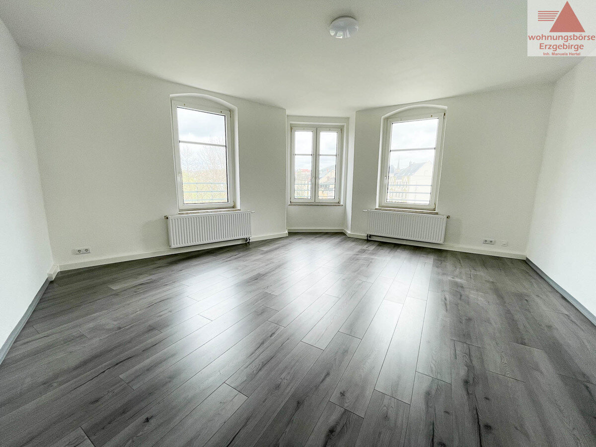 Wohnung zur Miete 518 € 3 Zimmer 79 m²<br/>Wohnfläche EG<br/>Geschoss Wettinerstraße 43 Aue 08280