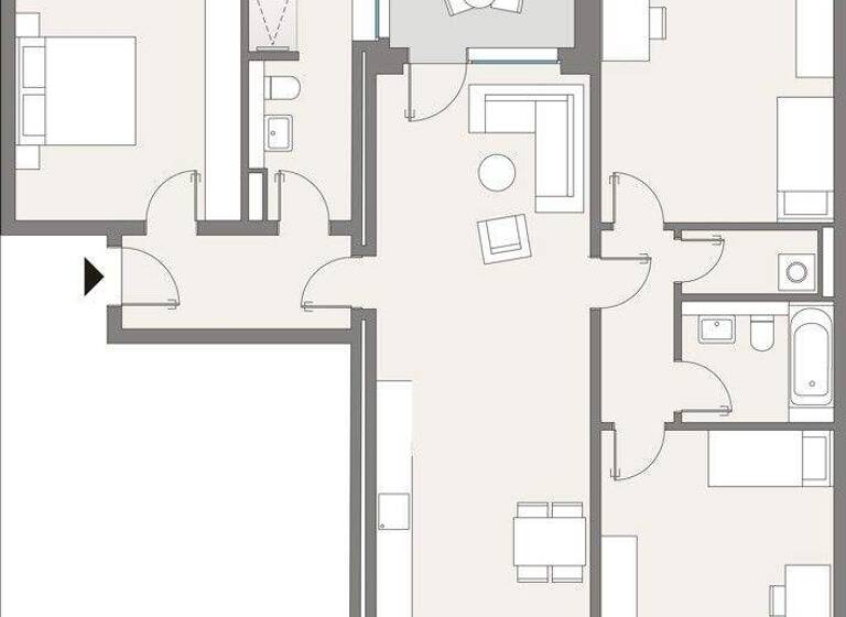 Wohnung zur Miete 1.296 € 4 Zimmer 104,9 m² 1. Geschoss Mockauer Straße 4 Mockau-Nord Leipzig 04357