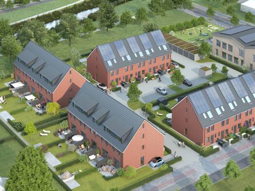 Reihenmittelhaus zum Kauf - Erstbezug provisionsfrei 489.500 € 4 Zimmer 137,3 m² 134 m² Grundstück Hans-Hackmack-Straße 48 Arsten Bremen 28279