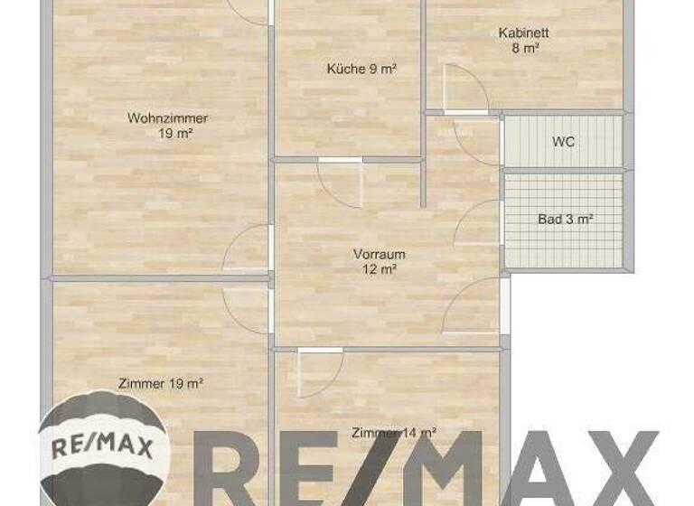 Wohnung zur Miete 1.850 € 4 Zimmer 86 m² 1. Geschoss Wien 1030