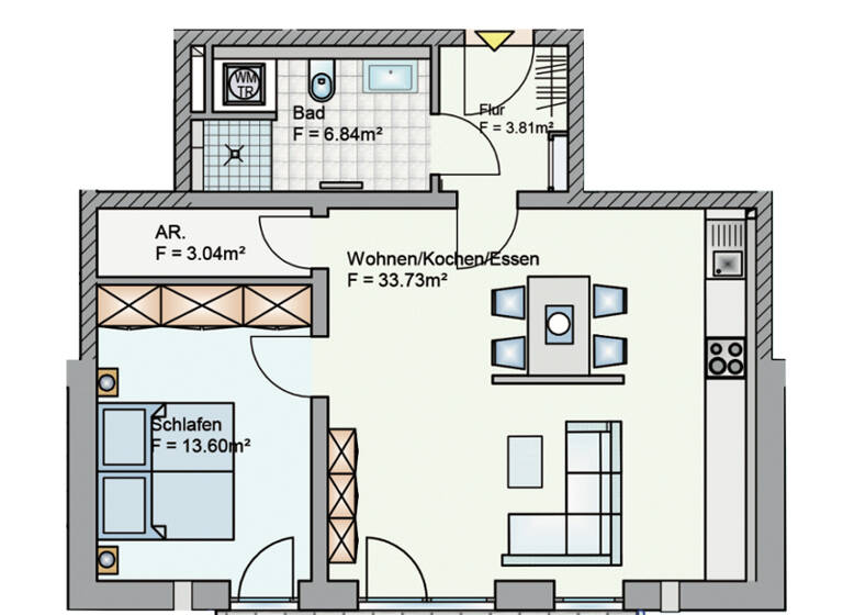 Wohnung zur Miete - Erstbezug 750 € 2 Zimmer 66,2 m² frei ab 01.07.2026 Oeslau Rödental 96472