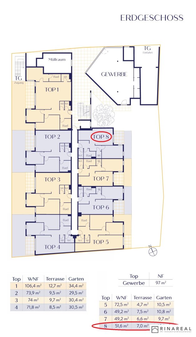 Wohnung zum Kauf 308.948 € 2 Zimmer 51,6 m²<br/>Wohnfläche EG<br/>Geschoss Leopoldsdorf 2333