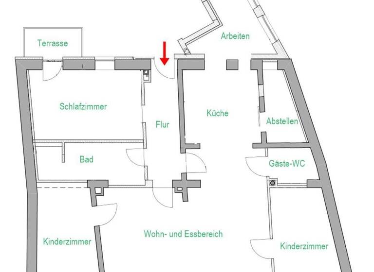 Terrassenwohnung zur Miete 998 € 4 Zimmer 166 m² EG frei ab sofort Mittweida 09648