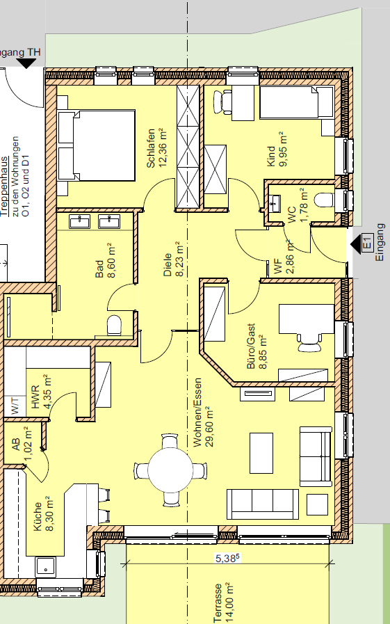 Wohnung zur Miete 1.050 € 4 Zimmer 98 m²<br/>Wohnfläche EG<br/>Geschoss 01.03.2025<br/>Verfügbarkeit Soestenweg 24 Cloppenburg Cloppenburg 49661